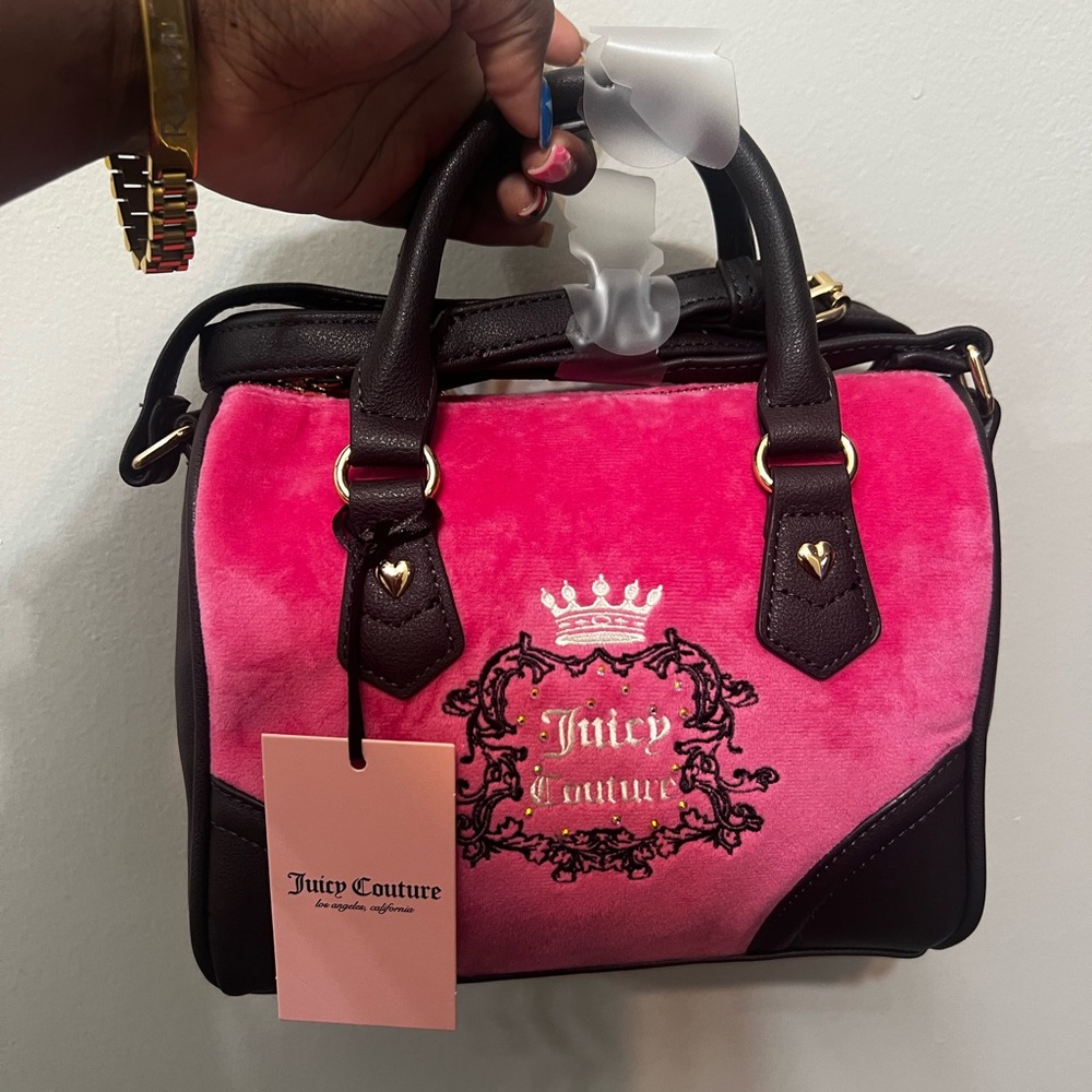 Juicy Couture Pink and Brown Women's Bag